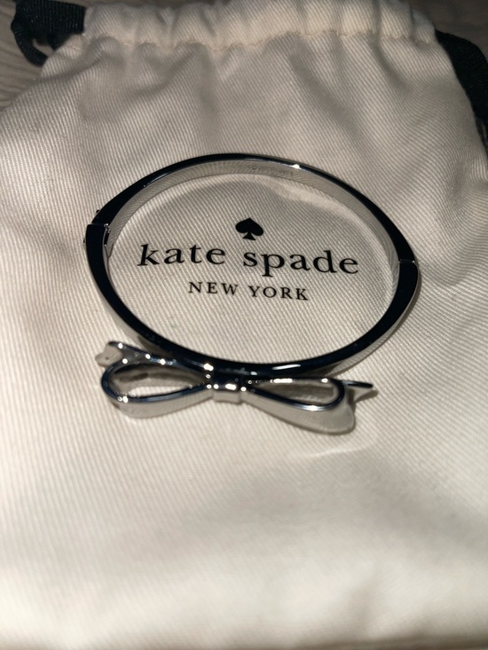 kate spade Jewelry - kate spade Silver Bow Bangle Bracelet
